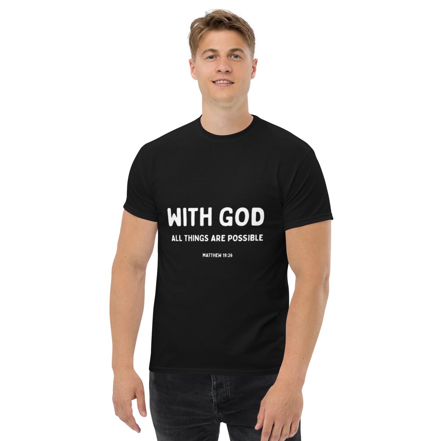Unisex classic tee- With God description