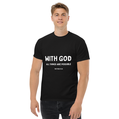 Unisex classic tee- With God description