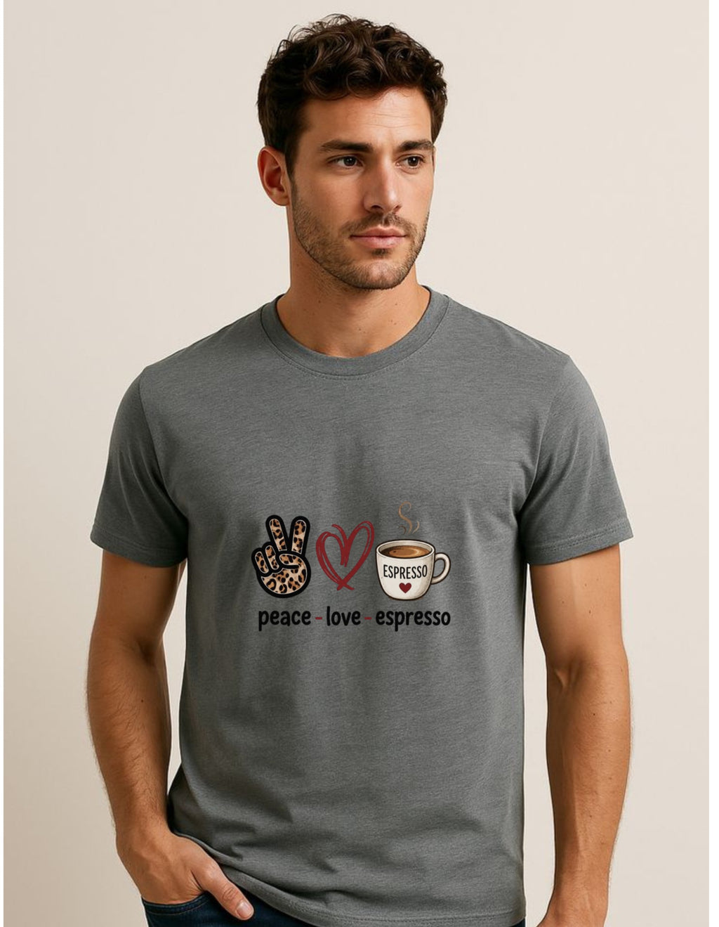 Peace Love Espresso Graphic T-Shirt